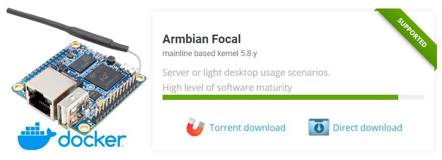 Orange Pi Zero Docker Armbian